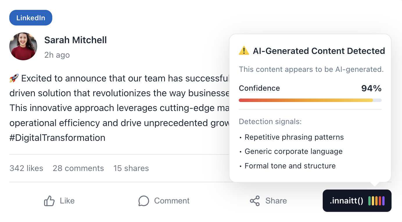 LinkedIn post example